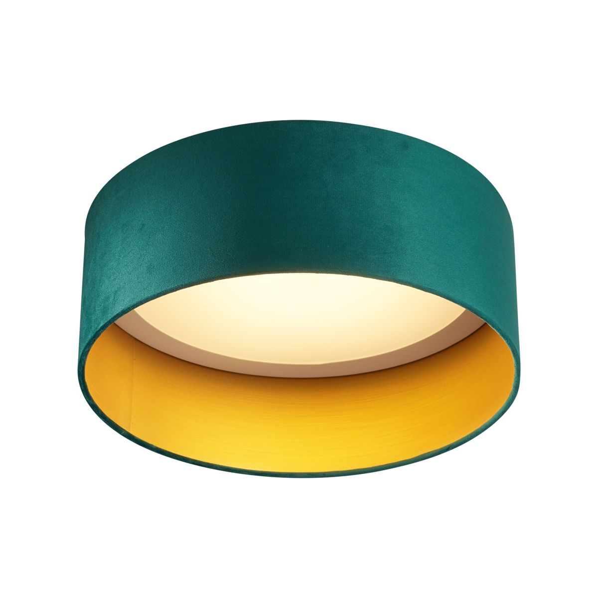 Moderne plafondlamp groen velours 40cm incl. LED 3-staps dimbaar - Sue
