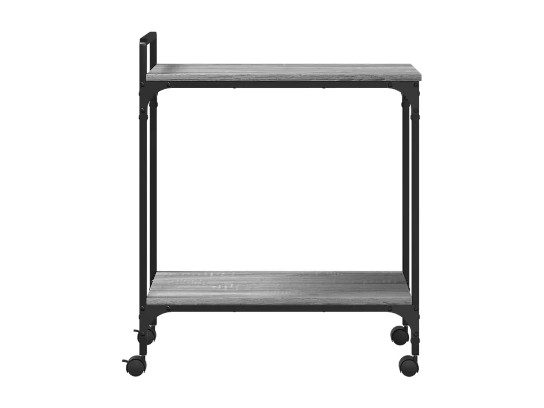 Chariot de cuisine sonoma gris 60,5x31x72,5cm bois d'ingénierie
