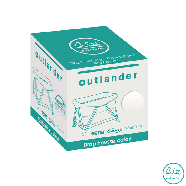 Drap Housse 95 x 65 cm Blanc - OUTLANDER