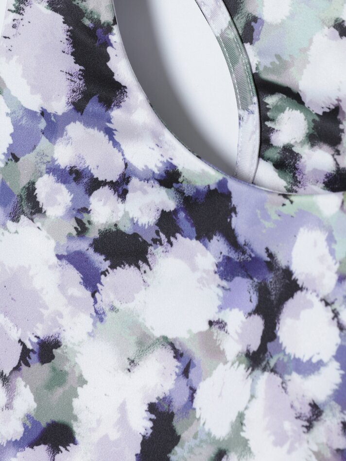 Top esportivo estampado - Lilás/branco