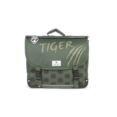 Cartable réversible Tiger - 38 cm - 2 compartiments - vert - Pol Fox