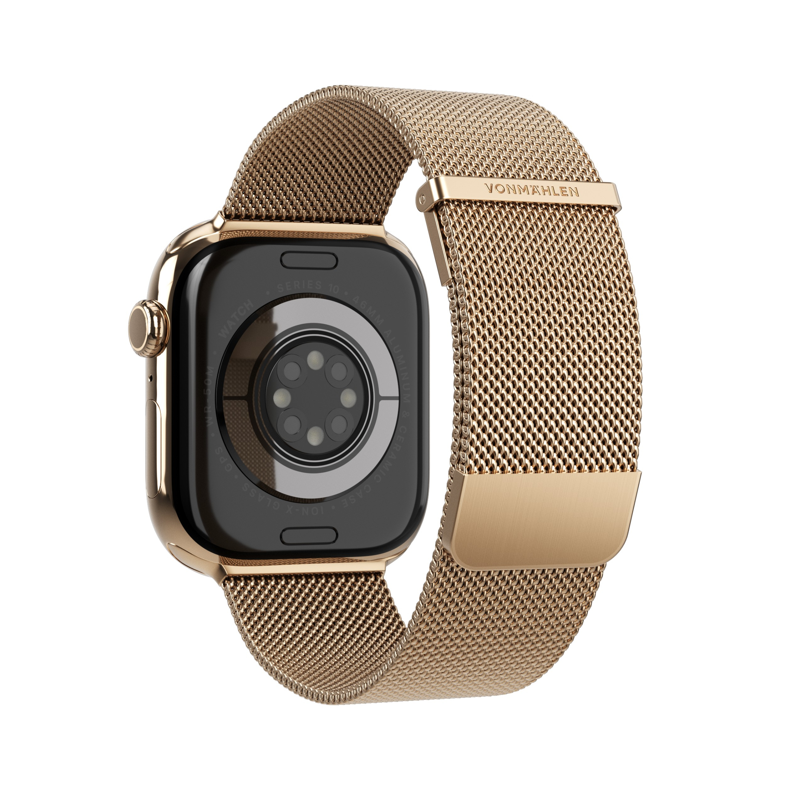 Milanese Loop 2 Apple Watch (49/46/45/44 mm) Edelstahl Armband (AWS00180) (Gelenkumfang: 130-200mm) - Sunset Gold (Gold)