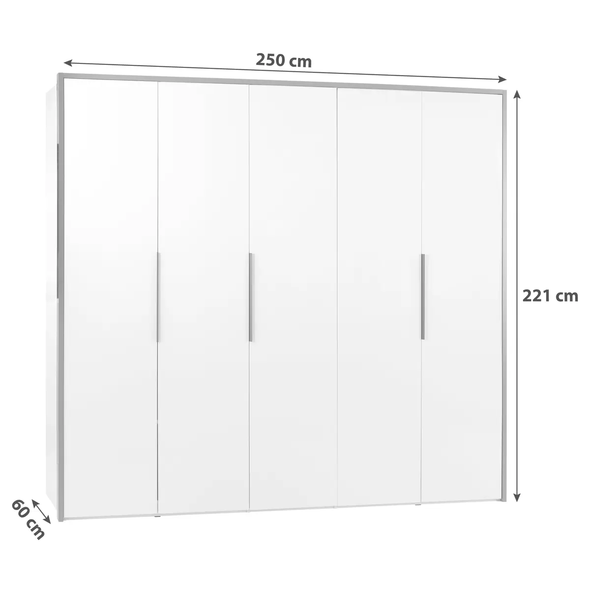 Drehtürenschrank Lucca grau,weiss