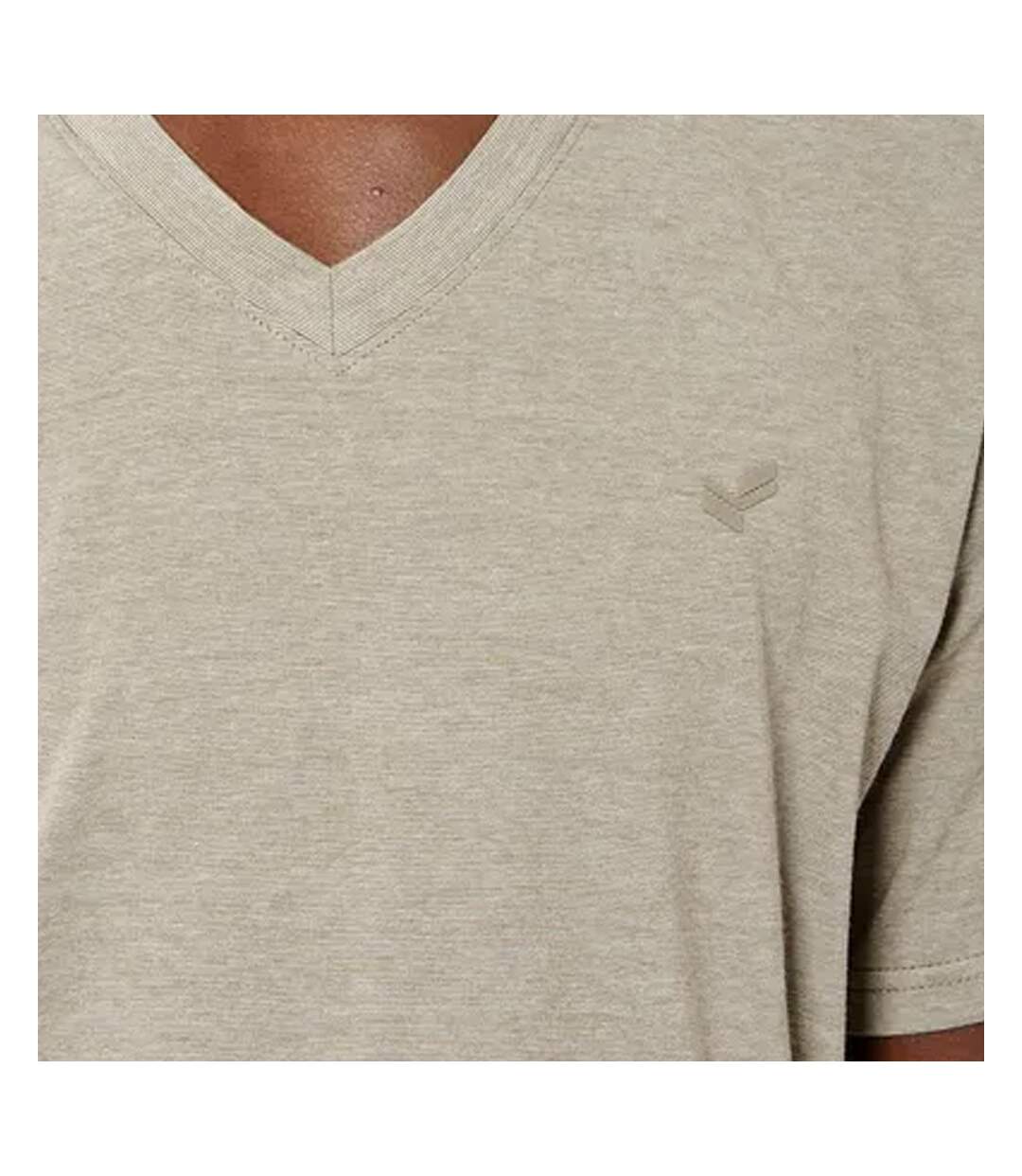 T-shirt Écru/Marron Homme Kaporal Savee
