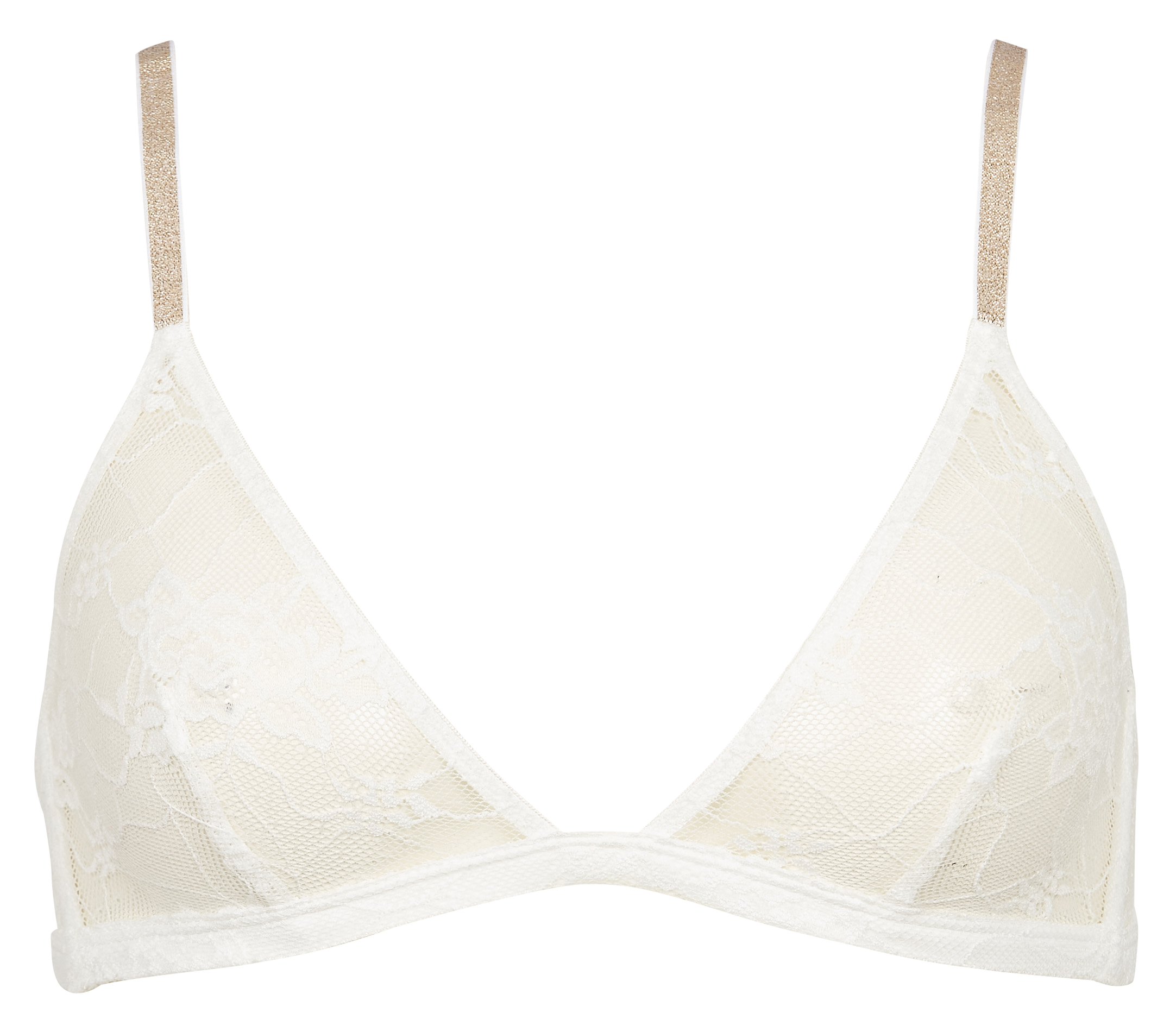 CHLOE - Soutien gorge triangle en dentelle | Blanc