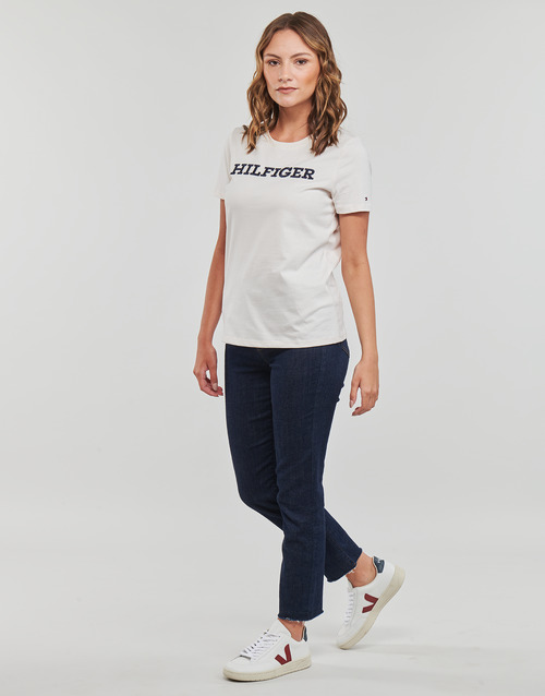 Tommy Hilfiger - REG MONOTYPE EMB C-NK SS - Blanc