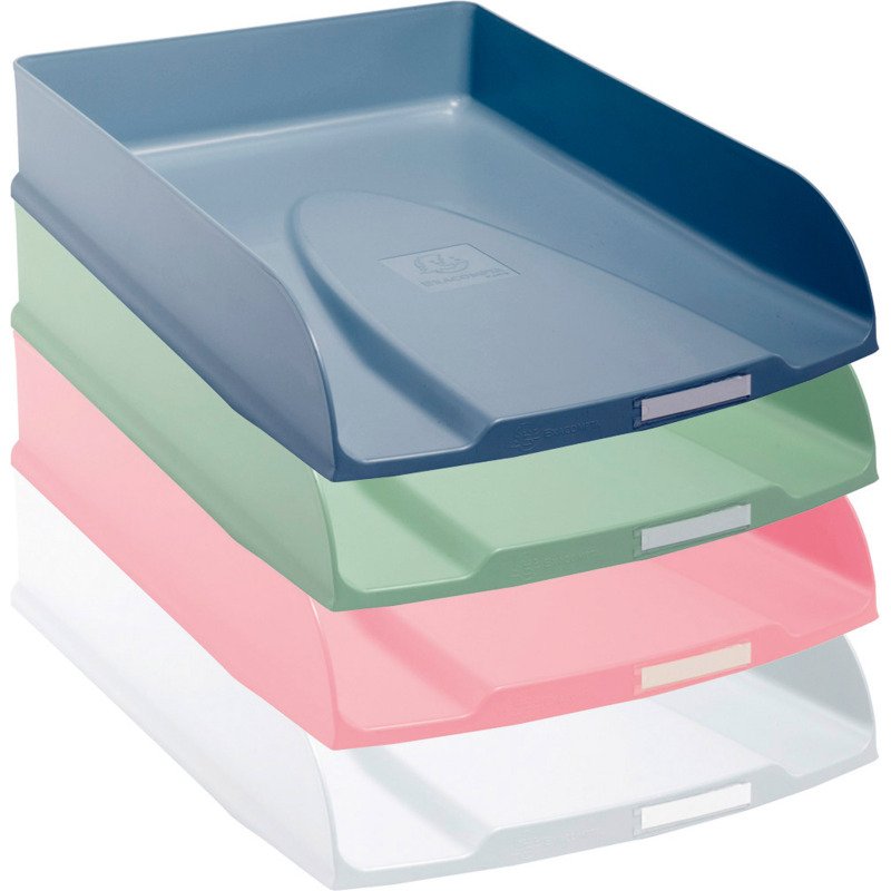 Lot de 4 corbeilles à courrier Exacompta Combo-Styli couleurs assorties
