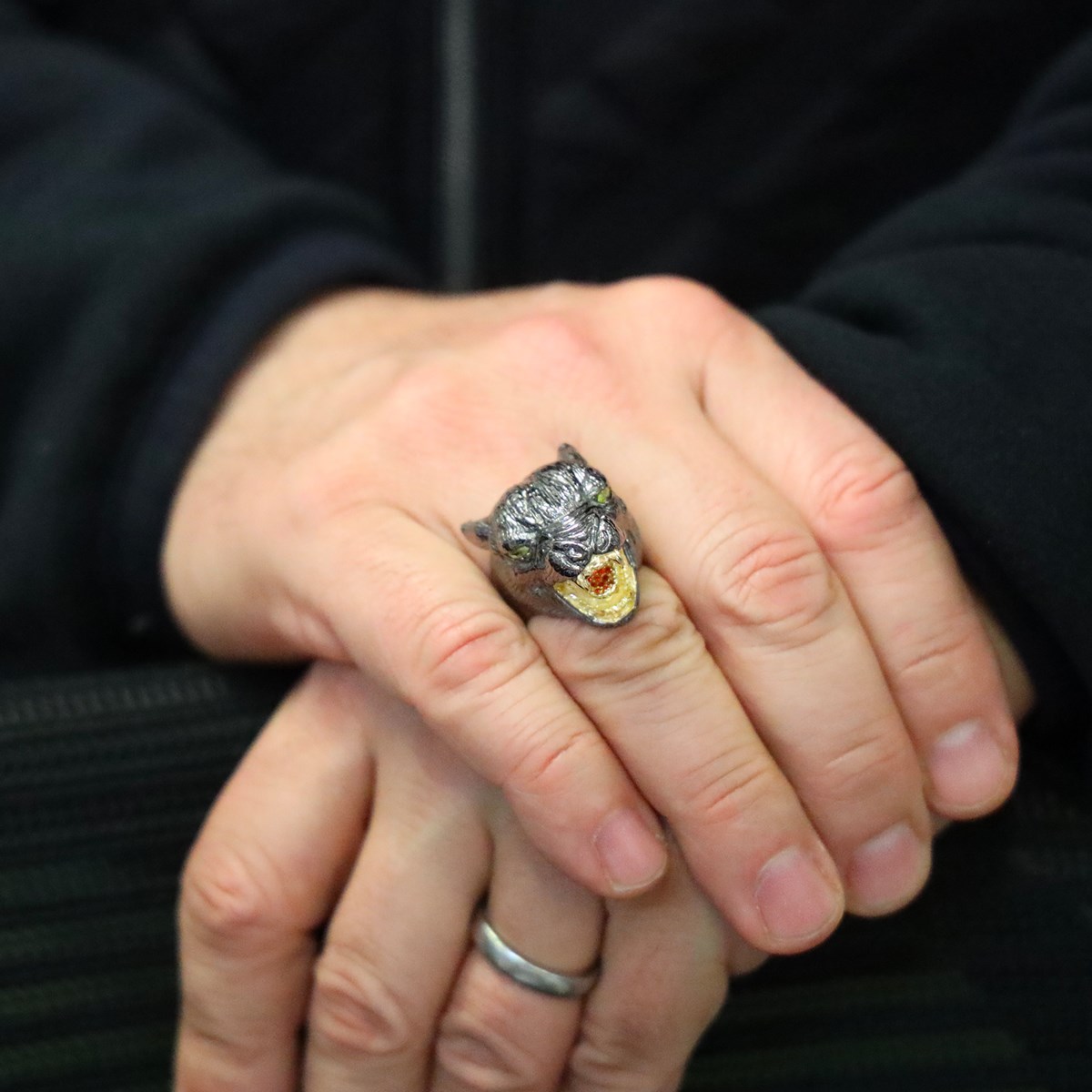 Bague Homme Panthère Argent