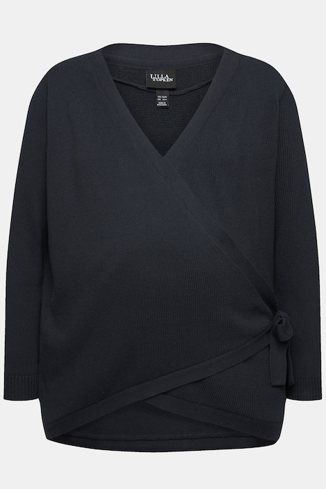 Bellieva Pullover, Wickelfunktion, V-Ausschnitt, GOTS