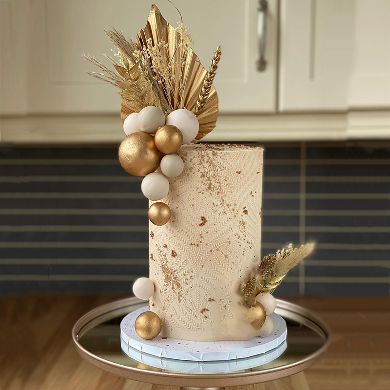 (2-tlg. Set) Kuchenstecker Papier Fächer Tortenstecker Topper Dekoration für Torten / Kuchen - Rosa