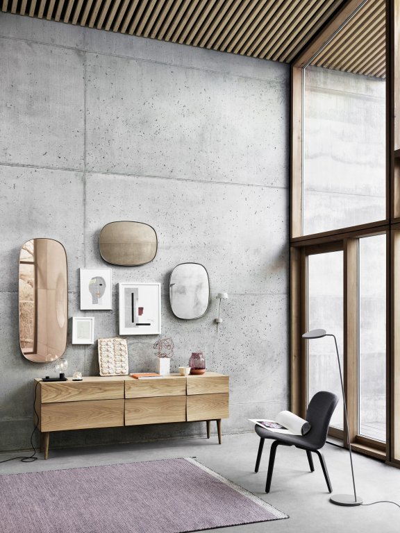 Muuto Framed spiegel large taupe, normaal glas