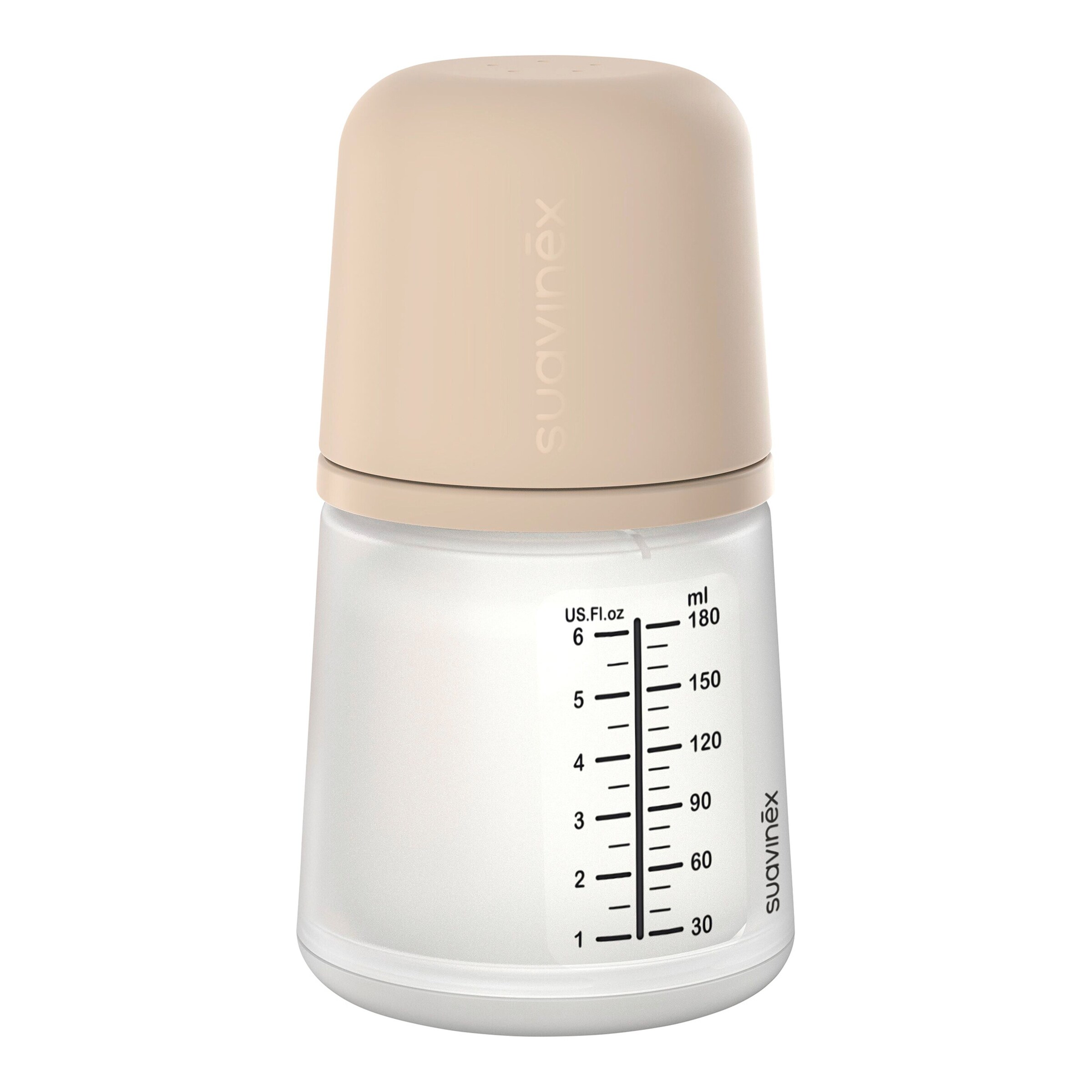Suavinex Babyflasche Zero.Zero, Anti-Kolik, 180 ml, ab 0M beige
