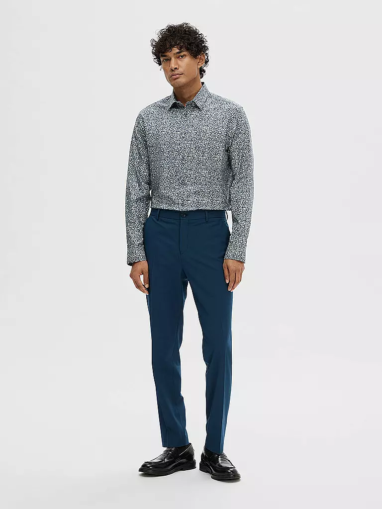 SELECTED Hemd Slim Fit SLHSLIMSOHO blau