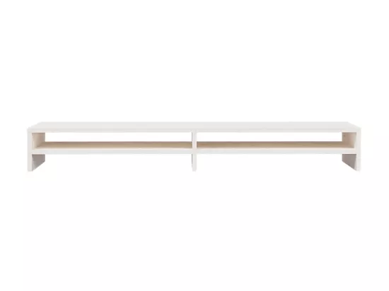 Support de moniteur Blanc 100x24x13 cm Bois de pin solide