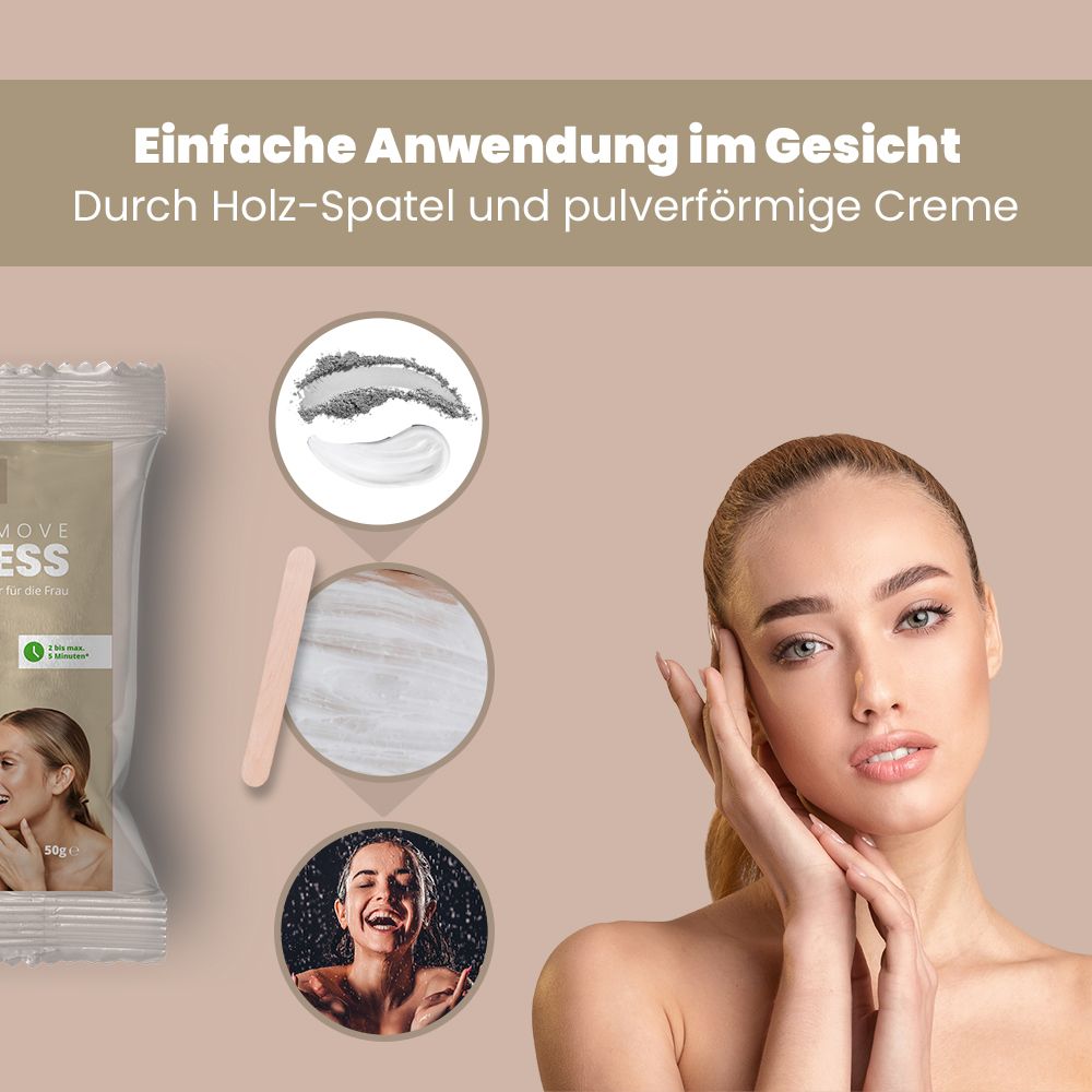ARTE FIORI - Capillum AMOVE ShaveLess Enthaarungscreme Pulver mit Aloe Vera für das Gesicht