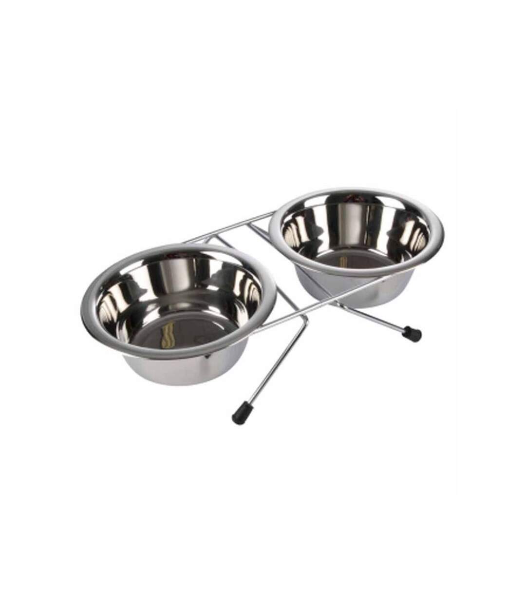 Paris Prix - Lot De 2 Gamelles Pour Chien & Chat inox 13cm Argent