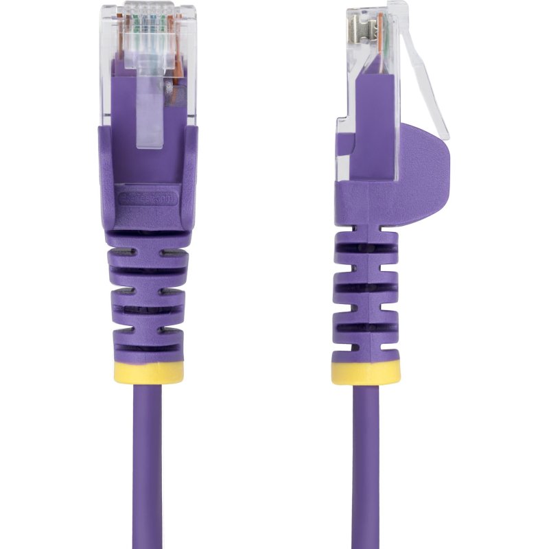 StarTech.com Câble Ethernet CAT6 Violet Fin de 1m, Sans Accroc, 100W PoE, UTP, LSZH, Fil de Cuivre Pur 28AWG, Cordon Patch Réseau RJ45 avec Serre-Câble, Contrôlé Fluke