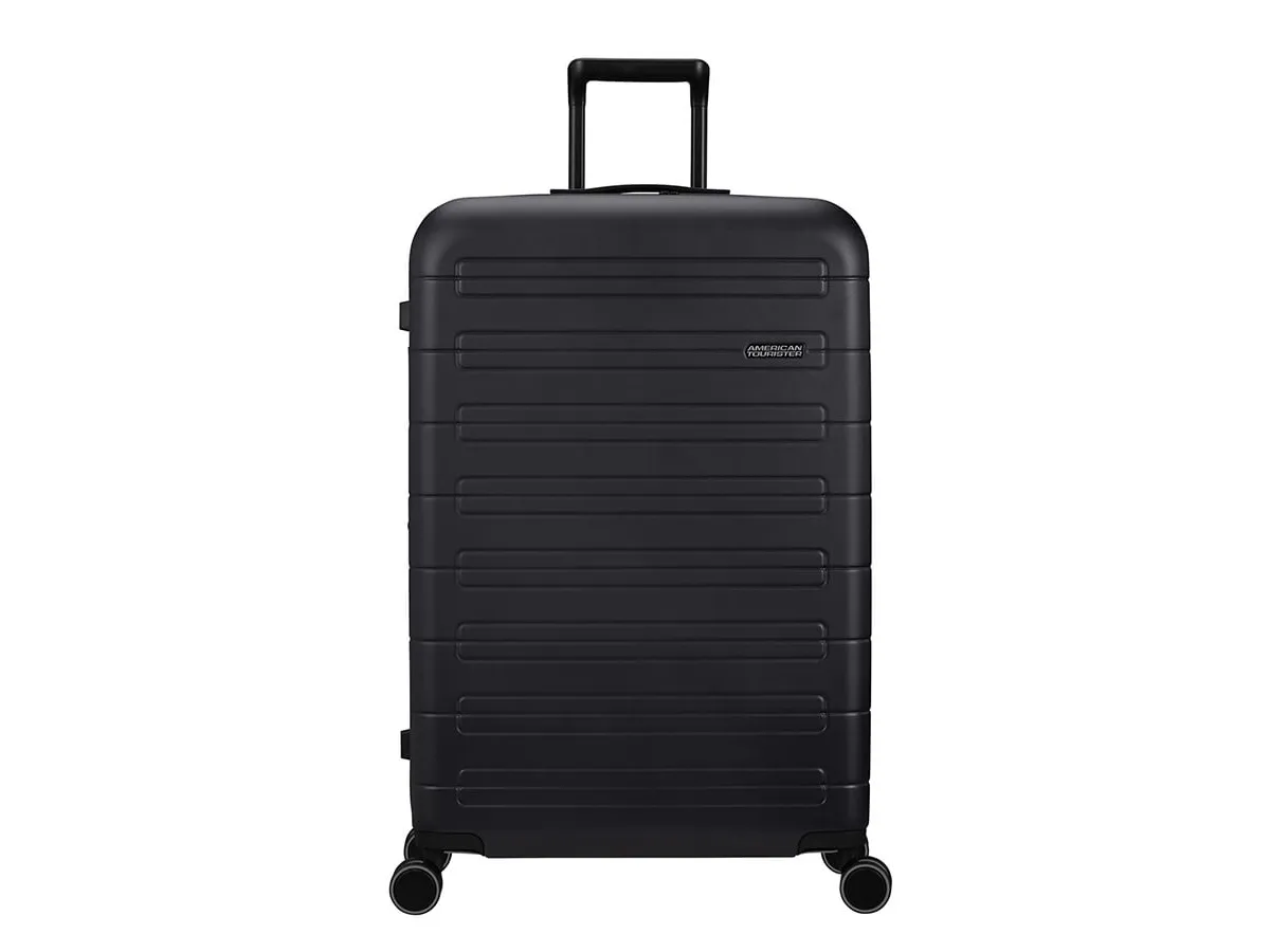 American Tourister Spinner, Trolley, Hård skal, Sort, Stor, Polykarbonat (PC), Polyethylenterephthalatfolie (PET)