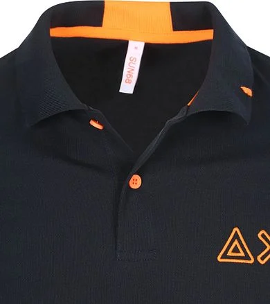 Sun68 Poloshirt Logo Fluo Navy A35122-07 kopen