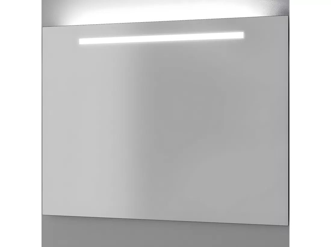 Meuble de salle de bain suspendu vasque intégrée 90cm 2 tiroirs Bleu + miroir + colonne ouverture gauche - Hudson