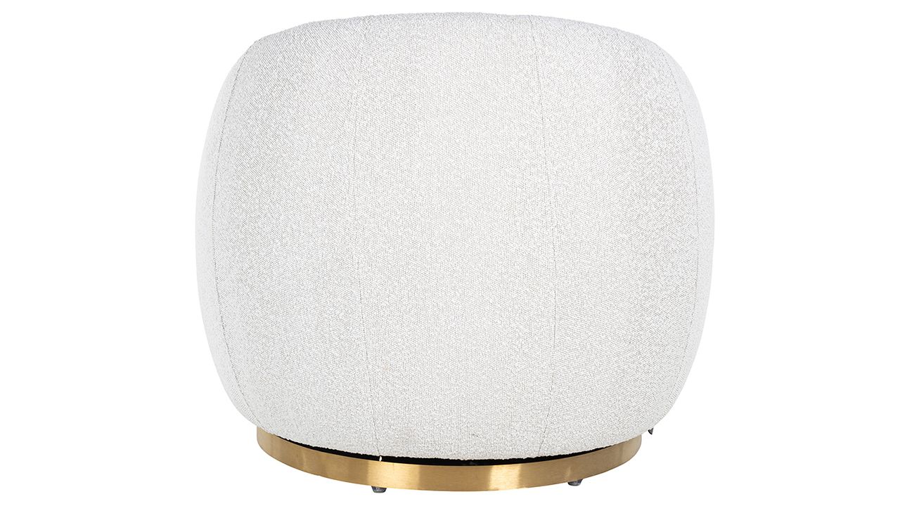 Draaifauteuil 210713 White Bouclé Jago B80 x D80 x H75 cm