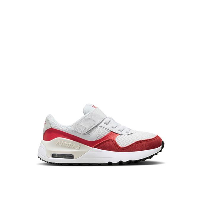 NIKE AIR MAX SYSTM LITTLE KIDS SH WHITE-WHITE-UNIVERSITY-RED-PHO