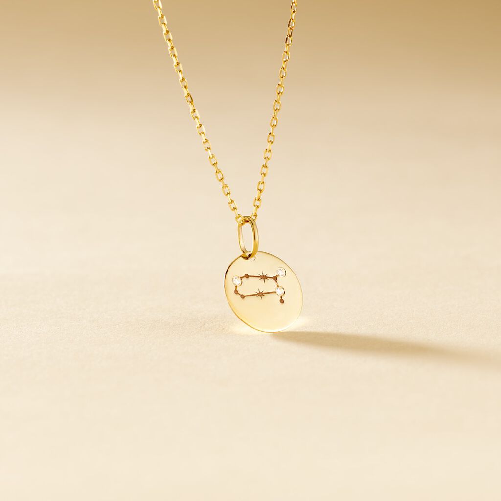 Pendentif Or Jaune Astraea Oxyde De Zirconium