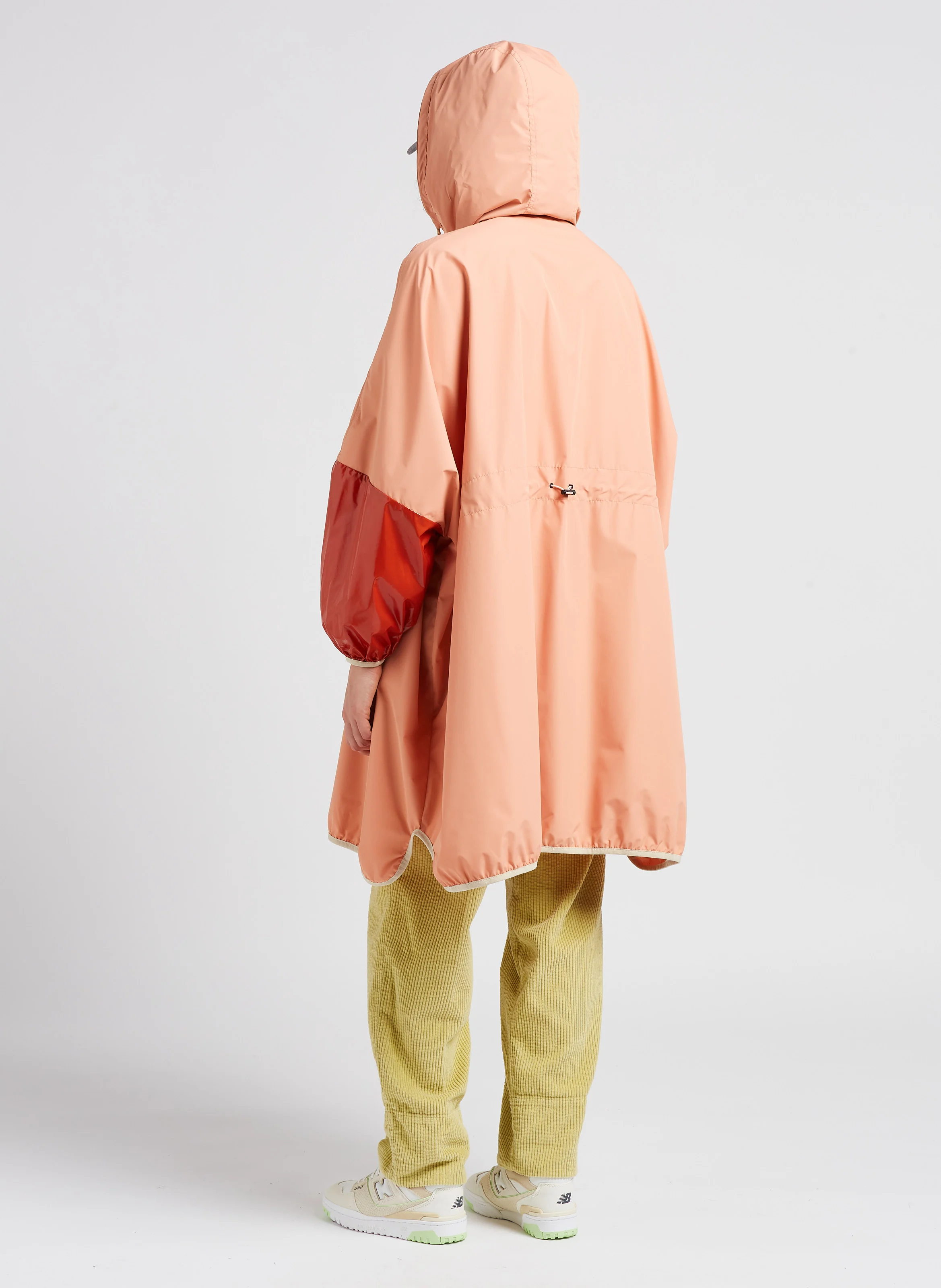 Coupe-vent ample à capuche| Rose