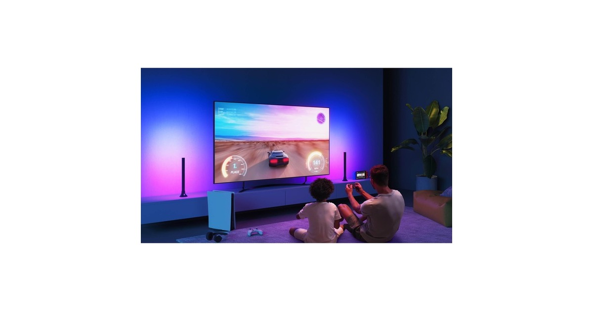 GoveeRGBIC TV Light Bars verlichting  (Zwart, 2,4GHz wifi + Bluetooth, voor 45 - 70 inch tv's)