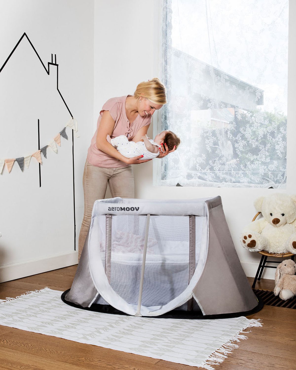 Aeromoov Reiseseng Baby | Instant Pop-Up Travel Cot, sand – best i test 2026