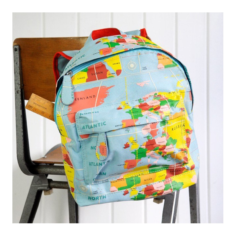 Sac à dos enfant 27 cm World map