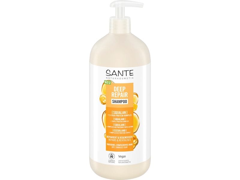 SANTE Shampoo Deep Repair 950 ml Natürliches Haarshampoo bietet intensive Pflege und Reparatur