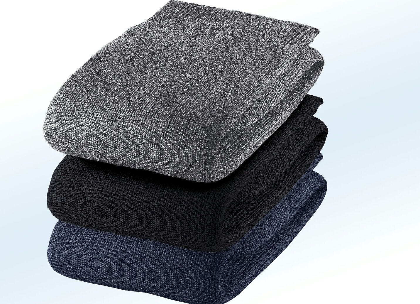 Dreierpack Kniestrümpfe, stützend, uni bunt