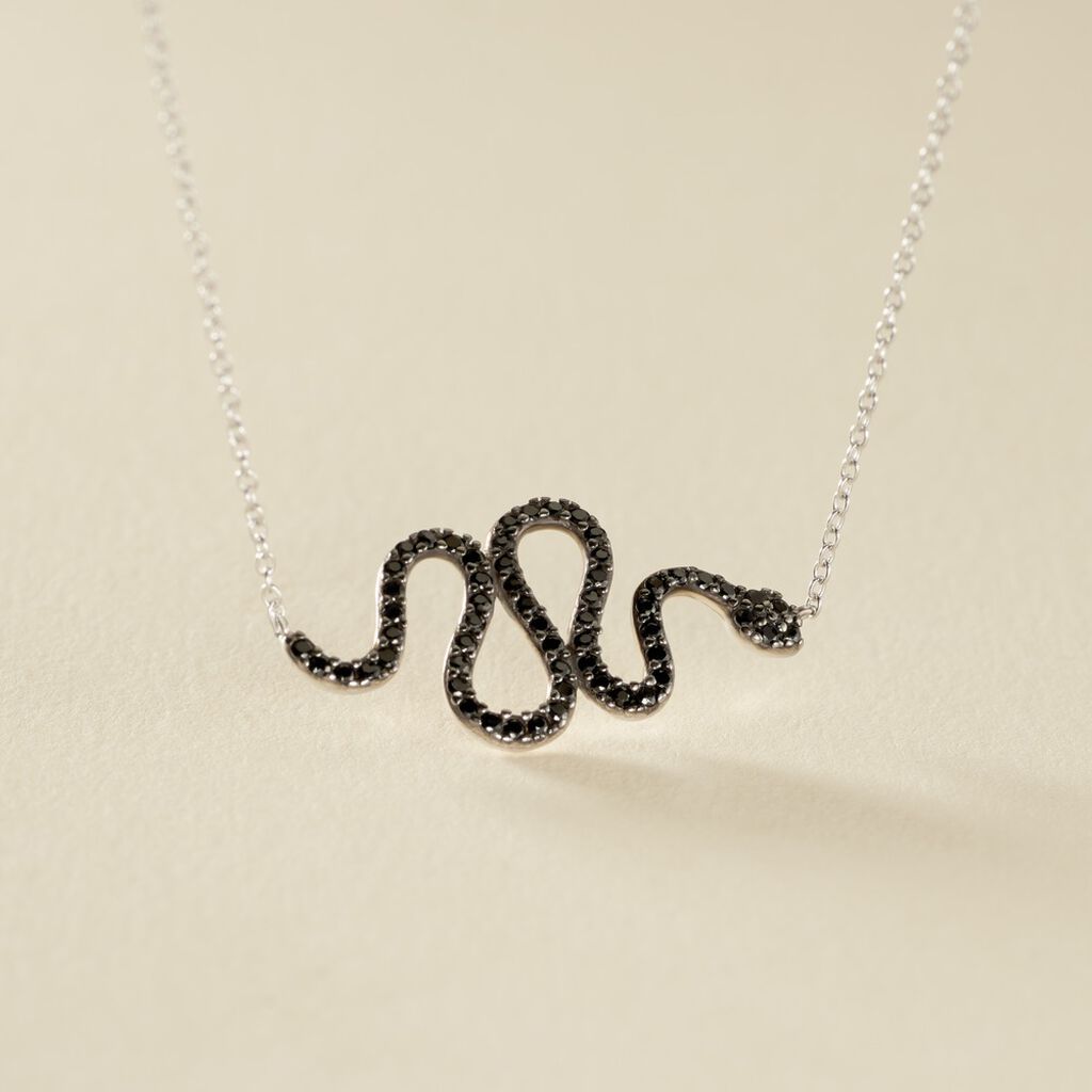 Collier Muses Argent Oxydes De Zirconium
