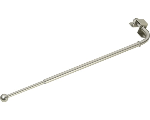 Draaistang, uitschuifbaar, bolvormig, RVS-look, 60-100 cm
