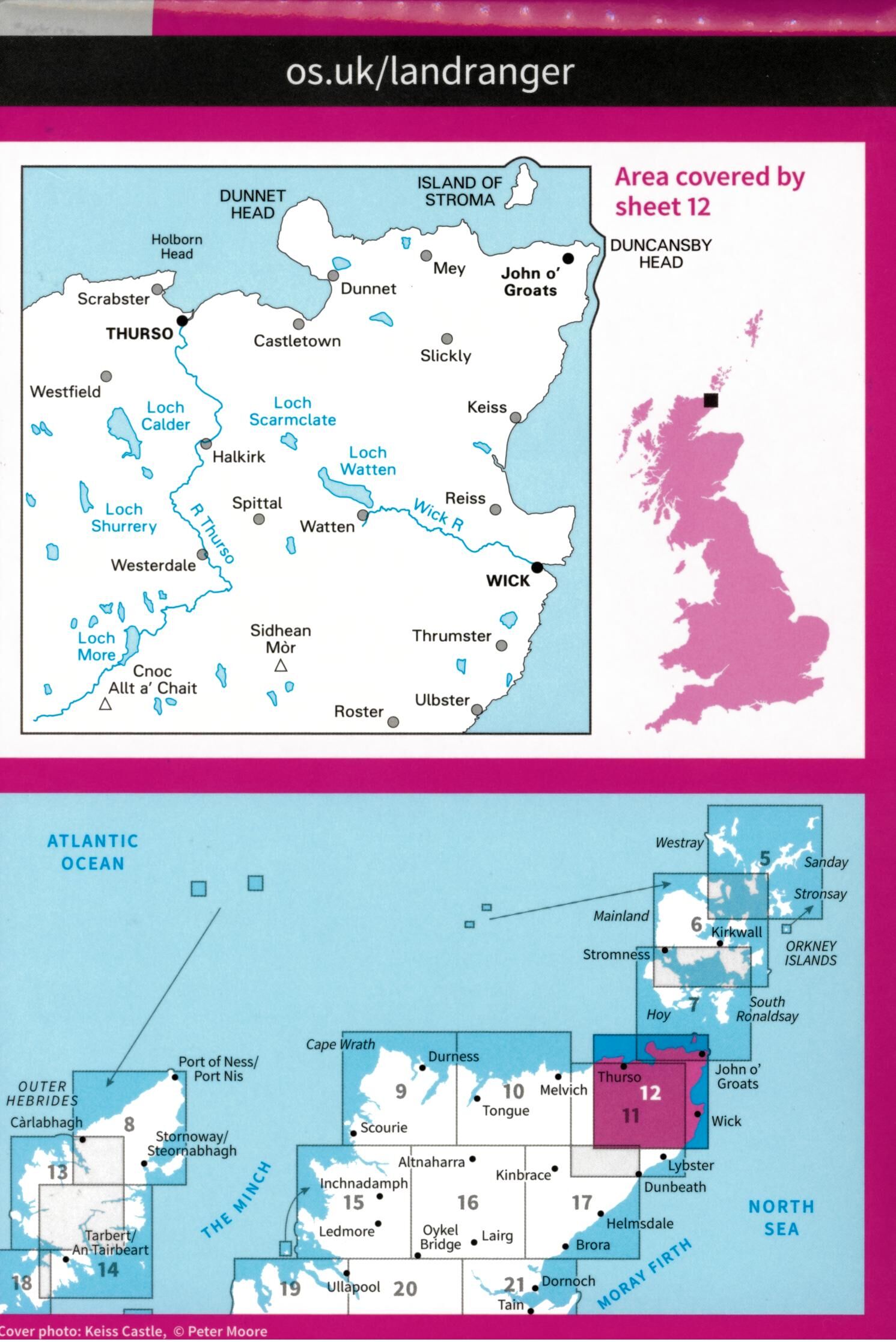 ORDNANCE SURVEY - 12 GB THURSO WICK 1 50 000