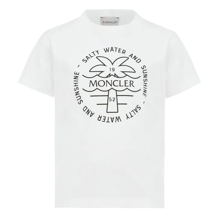 Moncler T-shirt Logo Palmier | Blanc