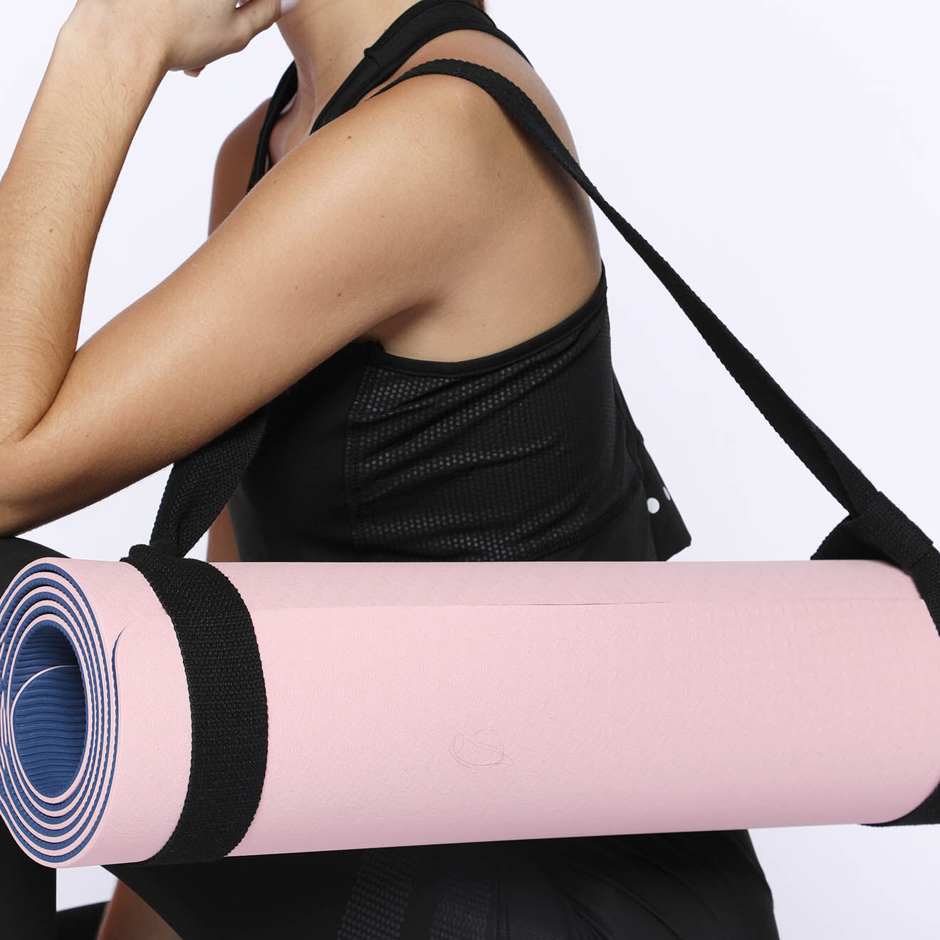 Onamaste Sangle pour tapis de yoga noire