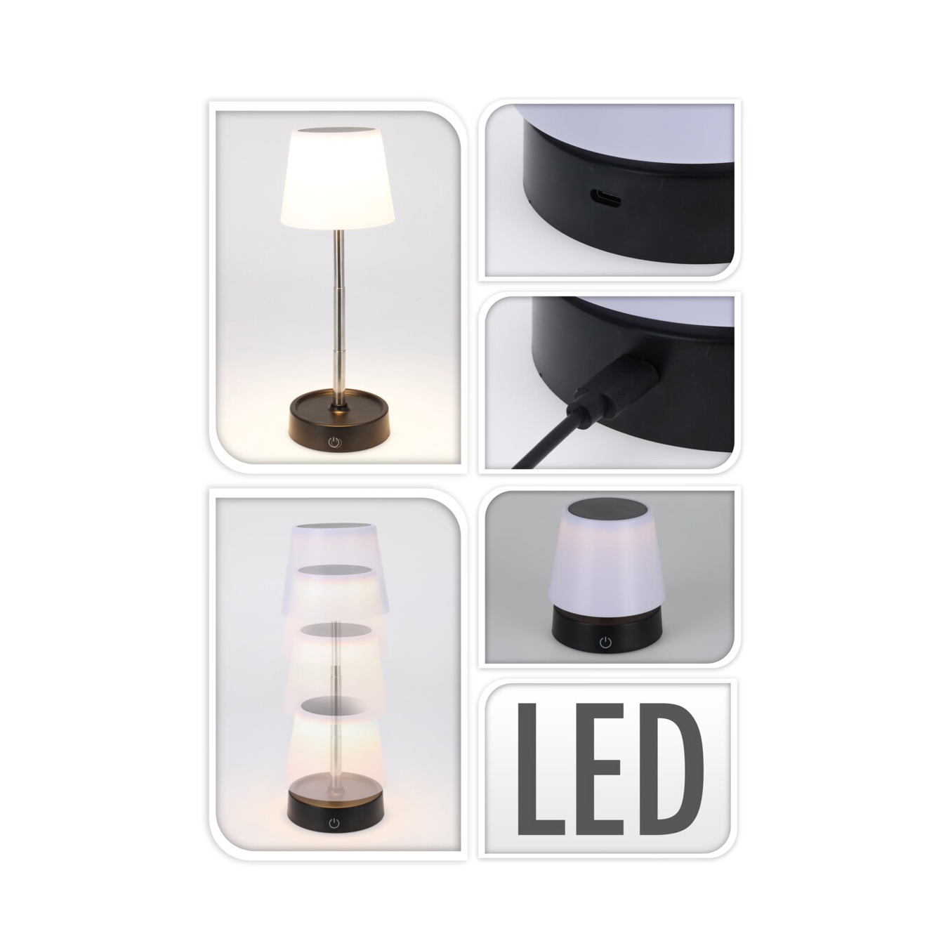 LED Tischlampe höhenverstellbar