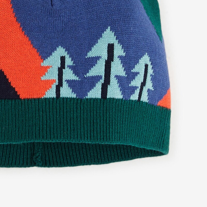 Bonnet vert bébé garçon en tricot Jacquard Catimini Vert