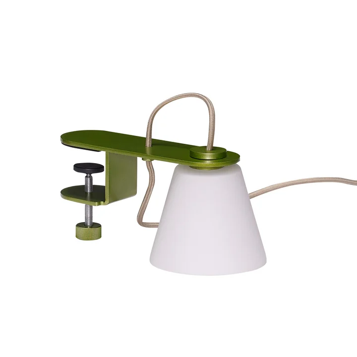 Hübsch Interior - Lure Klemmleuchte, metallic grün