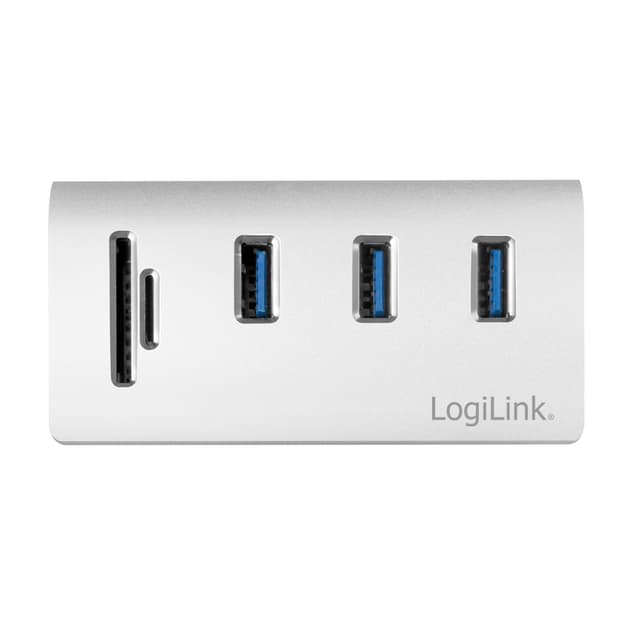 USB3.0 3-ports hub + hukommelseskortlæser