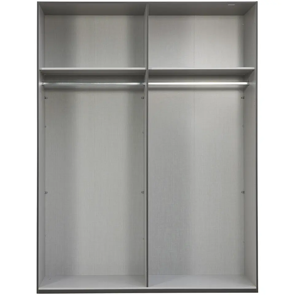 Kledingkast Milaan 4-deurs - grafiet/greige -236x180x58 cm