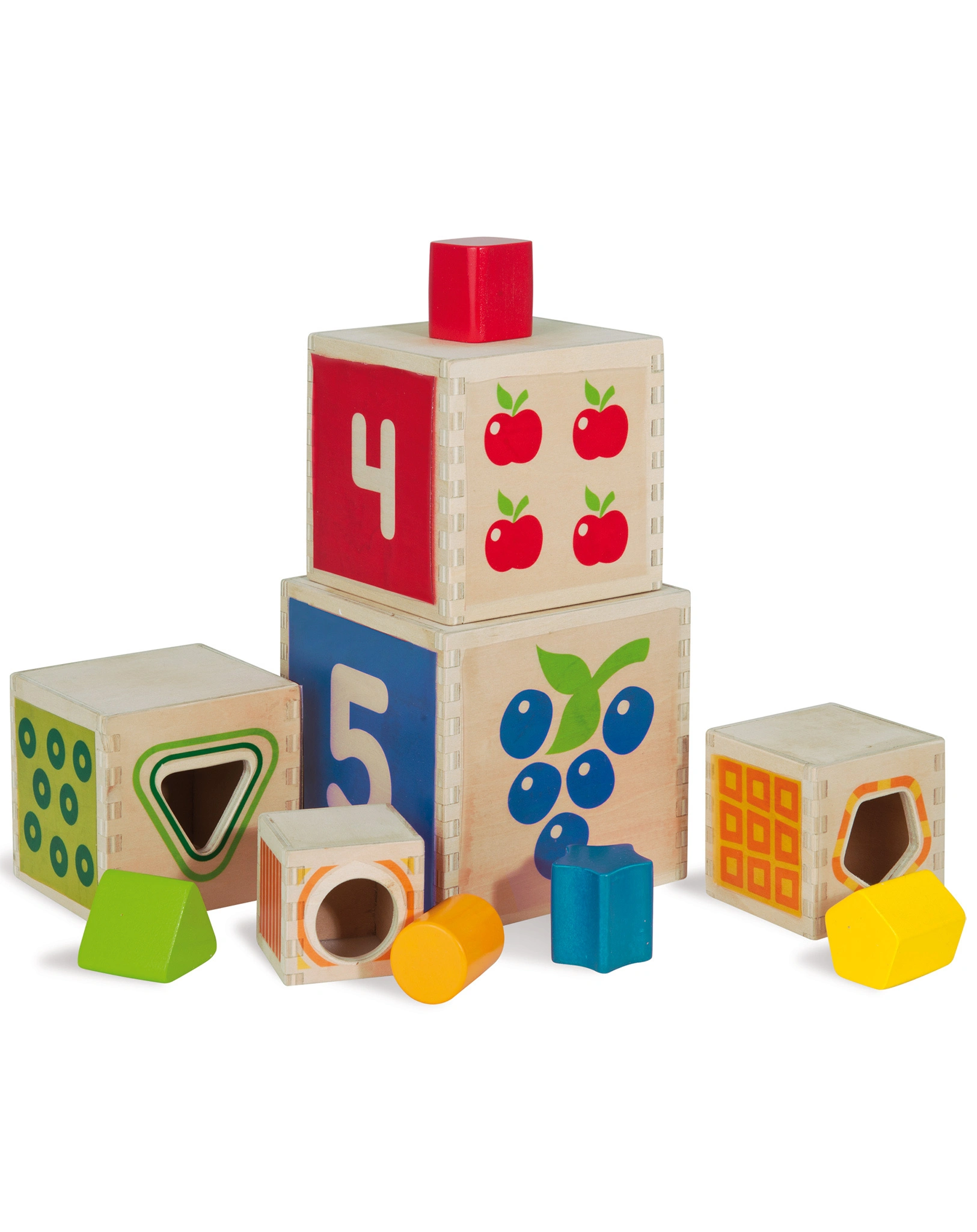 Steckturm FRÜCHTCHEN 10-teilig in bunt