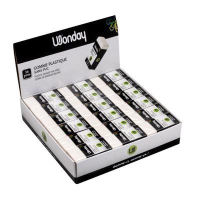 Wonday - Gomme blanche sous plastique - 39mm