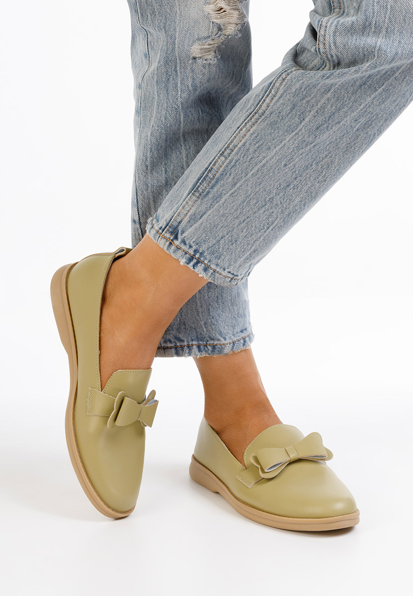 Mocassins femme verts Andeva