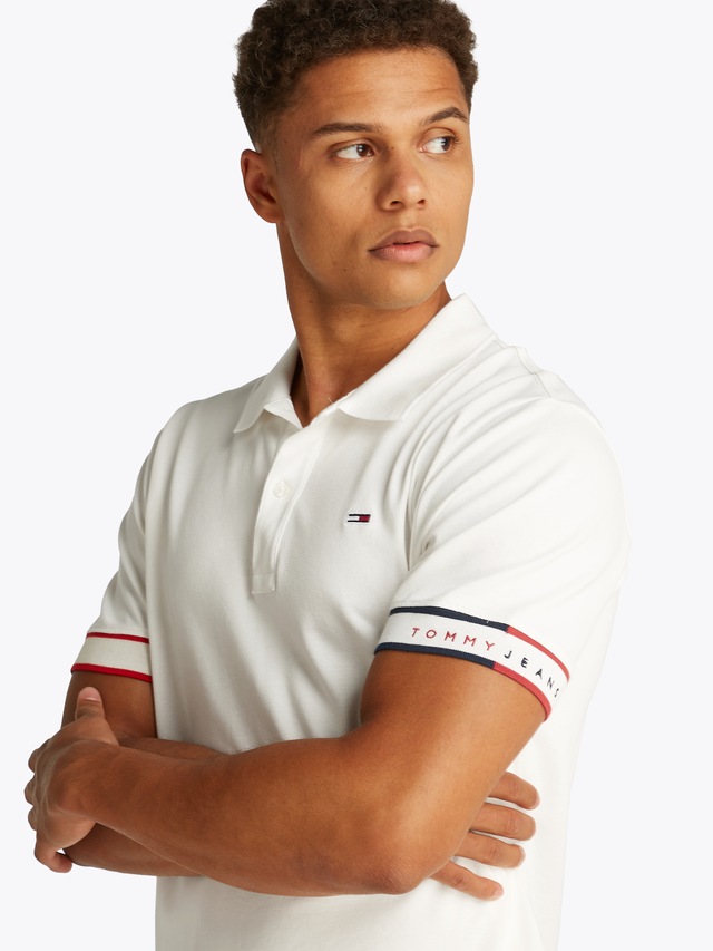 Tommy Jeans Plus Poloshirt »TJM SLIM FLAG CUFF POLO EXT«, Grosse Grössen