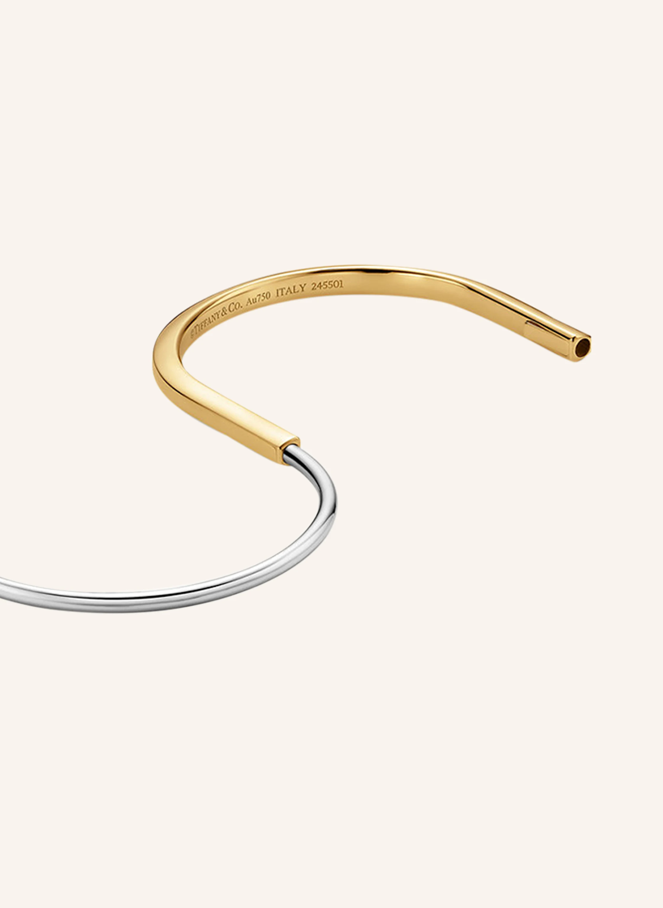 TIFFANY & Co. Tiffany Lock ARMREIF aus 18 Karat Gelb- und Weißgold