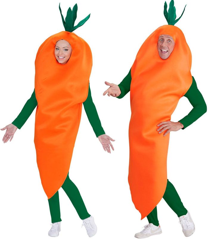 Widmann - Wortelkostuum - Oranje - Groen - Voor Feest