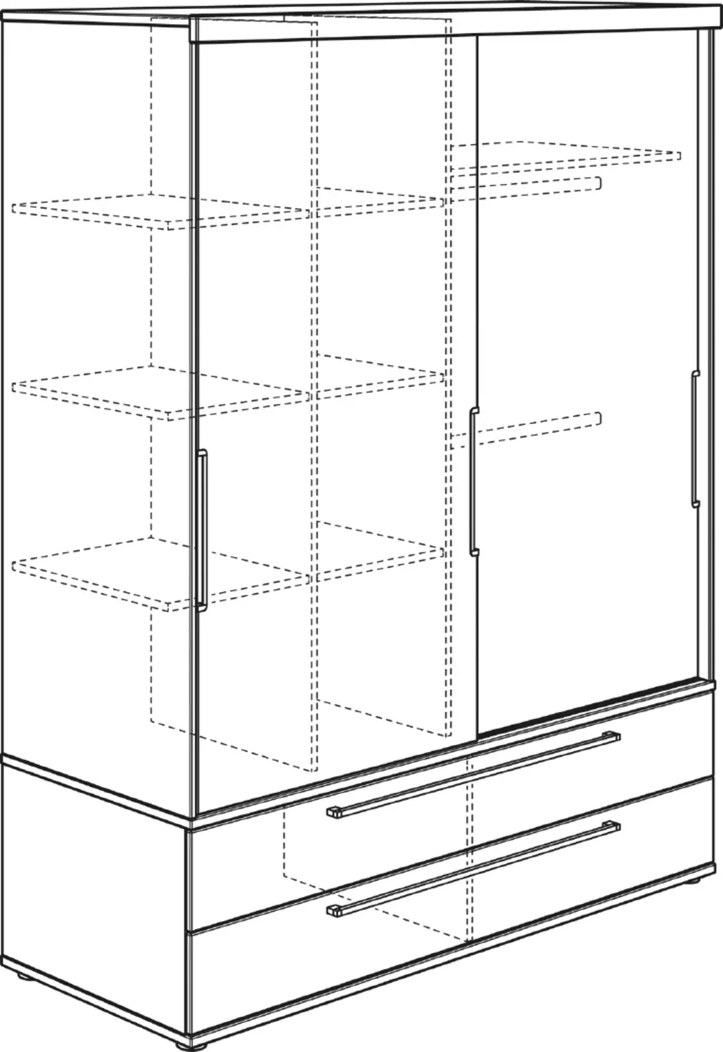 Schiebetürenschrank Fionn 164 x 207 cm